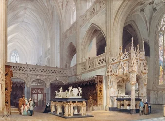 Innenraum der Kirche von Brou in Bourg-en-Bresse