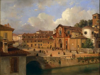 Mailand, Blick auf den Markusplatz mit der Markuskirche