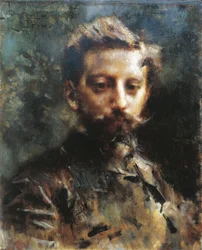 Porträt von Primo Levi, ca. 1880