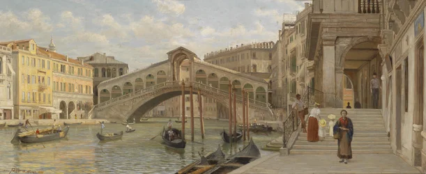 Blick auf die Rialto-Brücke, Venedig