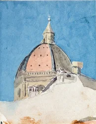 Kuppel der Kirche Santa Maria del Fiore, Florenz (Aquarell)