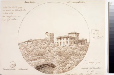 Teleskopansicht des Torre del Gallo in Arcetri bei Florenz