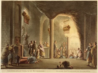 Unterirdische Kirche von Bethlehem, aus 