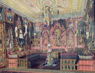 Die arabische Halle im Katharinenpalast in Zarskoje Selo, ca. 1850