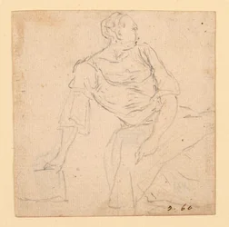 Sitzende Frau