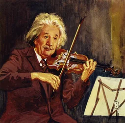 Albert Einstein spielt Geige