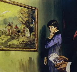 Renoir besuchte den Louvre, um die Werke von Watteau zu bewundern