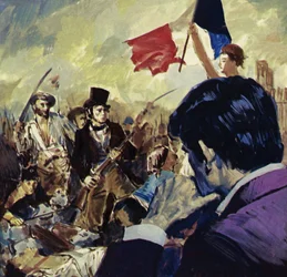 Die Französische Revolution inspirierte Delacroix, die Freiheit, die das Volk führt, zu malen