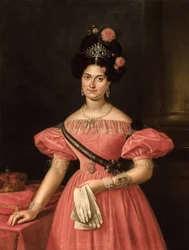Neoklassizismus: Porträt von Maria Christina der beiden Sizilien (1806-1878)