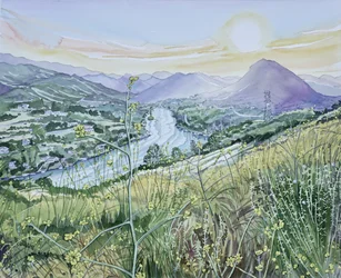 Flusstal Sonnenaufgang