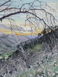 Sonnenuntergang Bergtal