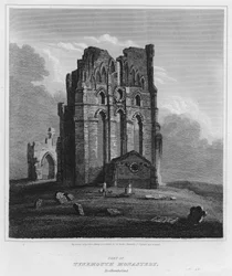 Teil des Klosters von Tynemouth, Northumberland