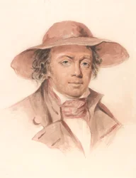 Mann mit Hut mit Krempe