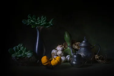 Dunkles Erntestillleben