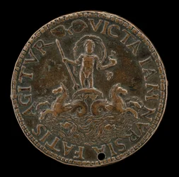 Neptun in einem See-Wagen