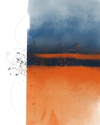 Abstrakte Blaue Orange