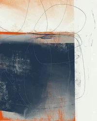 Abstrakte Blaue Orange Linien