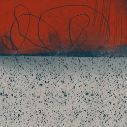Dynamisches rotes Abstrakt
