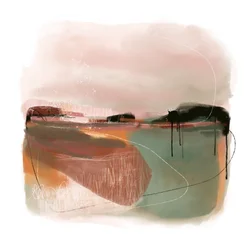 Gelassene abstrakte Landschaft