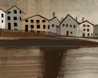 Winterdorf-Reflexion