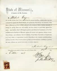Treueeid von Michael Cayon aus Missouri, County of St. Louis