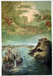 Die Evangelisierung der indischen Bevölkerung und die Reise von Christoph Kolumbus (1451-1506), 1892
