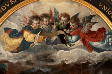 Anbetung der Könige, Triptychon, Mitteltafel, Detail