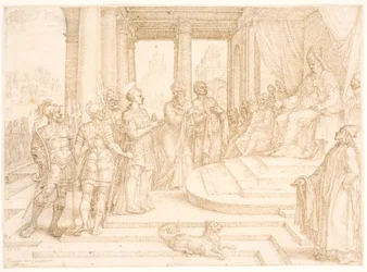 Der heilige Stephanus vor dem Hohepriester