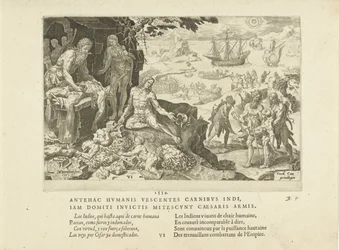 Kaiserliche Truppen bringen Zivilisation zu den Indianern, 1555