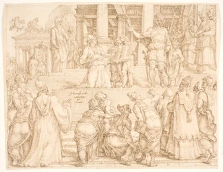 Die Bundeslade wird den Einwohnern Jerusalems vorgelesen