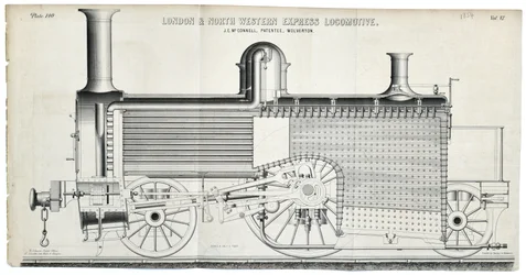 London und North Western Express Lokomotive Platte 138
