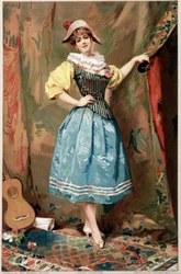Das Kostüm (Eine Frau mit einer Gitarre), 19. Jahrhundert