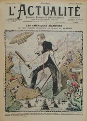 Karikatur über den Bau des Panamakanals und die Medienberichterstattung darüber, Titelbild der Zeitschrift L