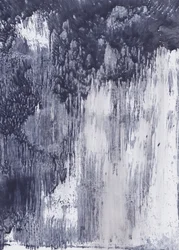 Indigo fließendes Abstrakt