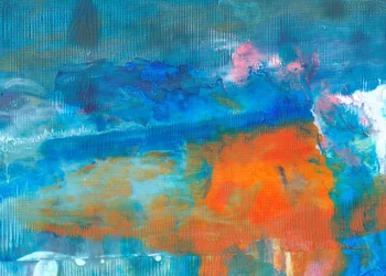 Lebendiger Blau-Orange-Fluss