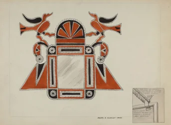 Zinnspiegelrahmen, ca. 1937