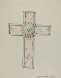 Zinn- und Tapetenkreuz