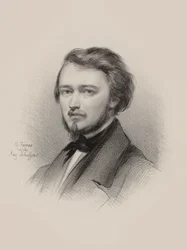 Porträt des Geigers und Komponisten Hubert Léonard 1819-1890, 1850