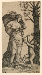 Die Versöhnung von Minerva und Amor