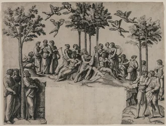 Apollo auf dem Parnass, ca. 1517-1520