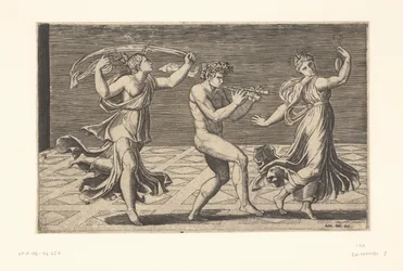 Tanzender Satyr und Mänaden