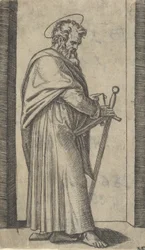 Sankt Paulus, Schwert in der rechten Hand, aus der Serie 