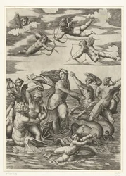 Triumph der Galatea mit Tritonen und Nereiden und Putti
