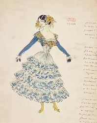 Carmen, Kostümentwurf für Akt II von Carmen