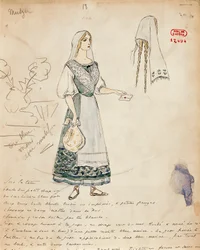 Skizze eines Kostüms für Michaela in Carmen von Georges Bizet