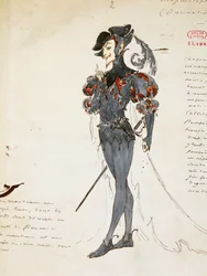 Mephistopheles, Kostümentwurf von Marcel Multzer für Die Verdammung des Faust von Hector Berlioz