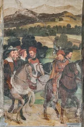 Detail des Besuchs von Christian I. von Dänemark bei Bartolomeo Colleoni
