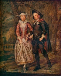 Liebende in einem Park, 1745