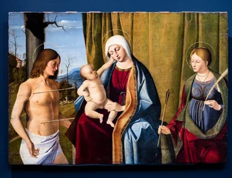 Die Jungfrau und das Kind zwischen St. Sebastian und St. Ursula