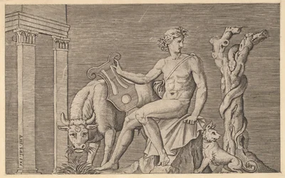 Speculum Romanae Magnificentiae: Apollo hütet die Herden des Admetus, 16. Jahrhundert